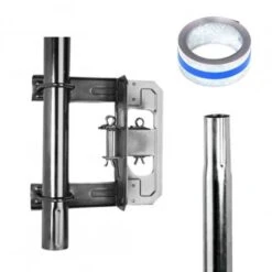 Pack HDSAT Feuillard Galvanisé 5m + Mât 1m50 Diamètre 50mm + Cerclage Simple