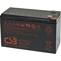 Batterie Au Plomb CSB Battery GP 1272 Standby USV GP1272F2 12 V 7.2 Ah Plomb (AGM) (l X H X P) 150 X 97 X 65 Mm Cosses Plates 6,35 Mm Sans Entretien, X843171