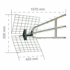 Antenne D'extérieur Trinappe Amplifiée 45 DB - 694 MHz -Eatonrand Boutique 18565022 3