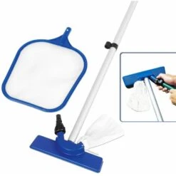 Bestway Kit Nettoyage Entretien Piscine 3 Accessoires - Manche - Aspirateur - épuisette