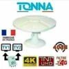 Antenne TV TNT Extérieure Omnidirectionnelle TONNA + Amplificateur Blanc - Gain Amplifiée 40 DB, Pour Camping Car, Caravane -Eatonrand Boutique 37138576 1
