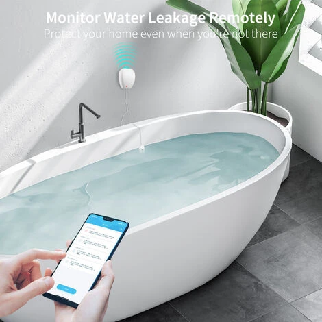 WiFi Smart Water Leak Detector – Betterlife Flood Detector – Tuya/Smart Life Remote Alarm – Push-Erinnerung (1 Stück) 6 WiFi Smart Water Leak Detector – Betterlife Flood Detector – Tuya/Smart Life Remote Alarm – Push-Erinnerung (1 Stück) – Image 4