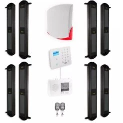Kit Protection Agricole - 4 Barrières 2B Portée 900m + Alerte GSM Appel/SMS + Sirène Sans-fil 120 DB (gamme DA600+/KP)