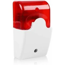 Sirène Stroboscopique Filaire, Alarme De Son DC 12V Mini Filaire Sirène Stroboscopique, Sirène Son Lumière Rouge Stroboscopique, Pour Système D'alarme De Sécurité Pour La Maison, 110dB
