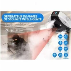 Générateur De Brouillard Sécurité Antivol Sans Fil Wifi Caméra Surveillance JT-043S 360° HD 1080P Détection De Mouvement PIR Blanc