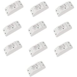 INTERRUPTEUR INTELLIGENT WIFI COMPATIBLE AVEC AMAZON ALEXA GOOGLE SOCKET 10 PIÈCES