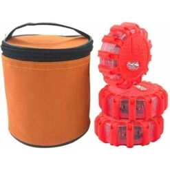 Gyrophare Led Orange Puissant, Lampe Stroboscopique Voiture, Gyrophare Tracteur Agricole, Plat Gyrophare Led à Pile Aimanté Sans Fil D'avertissement Clignotant Eclairage D'urgence Voiture