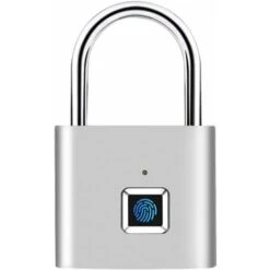Accessoire Contrôle Daccès Smart Lock Empreinte Digitale, Serrures à Combinaison, Cadenas à Empreintes Digitales, Cadenas, Chargement USB Dispositif Antivol En Métal Cadenas De Sécurité Sécurisé Pour