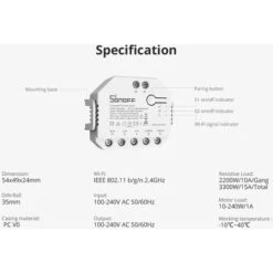 Interrupteur Intelligent Wifi Programmable Smart Light SONOFF - DUALR3 -Eatonrand Boutique 96786089 4