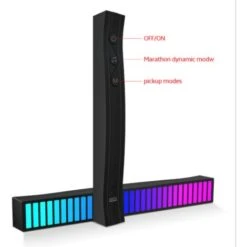 Lumières Colorées RVB Activées Par La Voix, Lumières Rythmiques à Activation Vocale, Lumière D'ambiance Musicale Colorée Avec 32 LED 18 Couleurs Pour Décoration De Voiture, Jeux, PC, TV, Salon, Caf